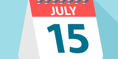 15. Juli - Kalendersymbol - Vektor-Illustration