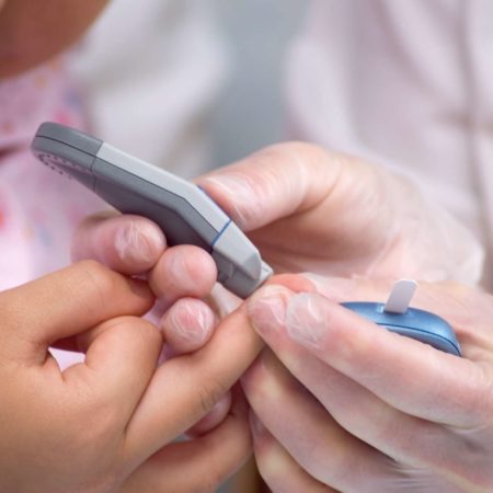 Das Gerät zur Messung der Zuckermenge im Blut.