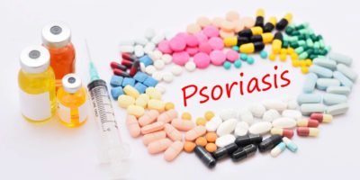 Medikamente zur Behandlung von Psoriasis, medizinisches Konzept