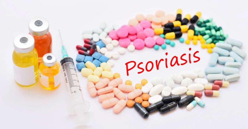 Medikamente zur Behandlung von Psoriasis, medizinisches Konzept
