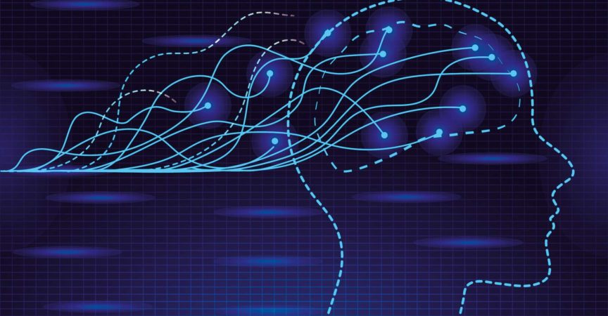 Epileptic, neurology health care. Migraine, terrible headache concept vector. The impulses in the brain.