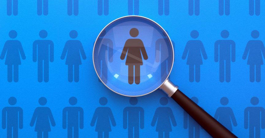 Human Resources Management und Recruitment Business Einstellung Lupenkonzept