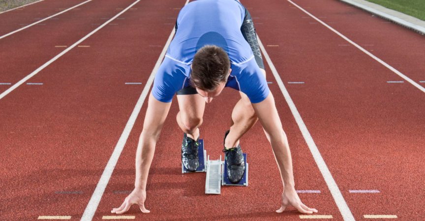 Sprinter am Startblock