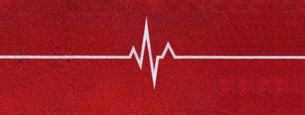 Konzeptionelles Kardiogramm des Herzschlags