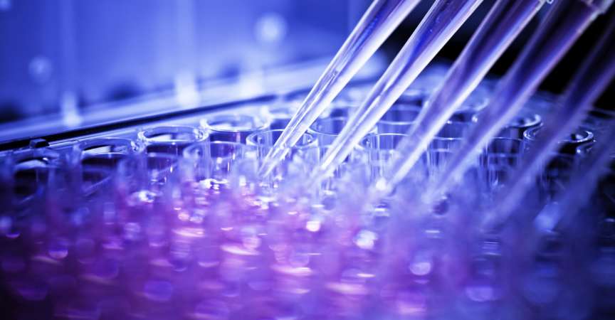 medizinische forschung im pharmazeutischen fabriklabor.