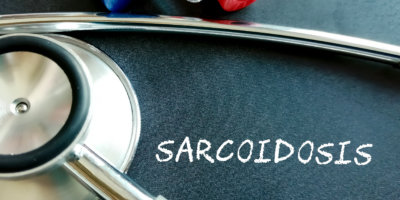 Sarkoidose-Begriff mit medizinischen Geräten. Gesundheitskonzept.
