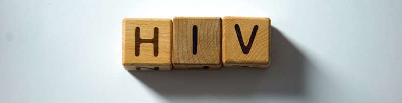HIV-Wort aus Würfeln, STI-Prävention und soziales Problem, unheilbare Krankheit